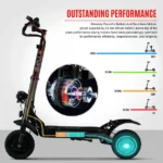 M YUME Scooter Y10 Dual Motor Electric Scooter for Adults Fast 40 MPH 40 Miles Long Rang 10'' off-Road Tires - Image 3