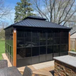 12' x 14' Hardtop Gazebo For Patio Screen House Backyard Sunroom - Image 3