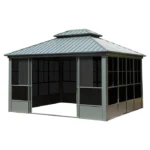 12' x 14' Hardtop Gazebo For Patio Screen House Backyard Sunroom