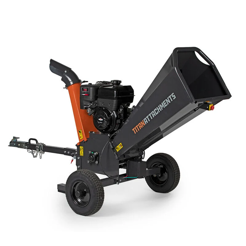 aaaaaaaaaaaaa.webp Titan Attachments 420cc 5in Diameter Tow-Behind Wood Chipper Shredder, 15HP Engine, Electric Start - Image 1