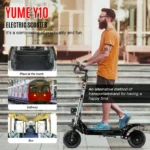 M YUME Scooter Y10 Dual Motor Electric Scooter for Adults Fast 40 MPH 40 Miles Long Rang 10'' off-Road Tires - Image 4