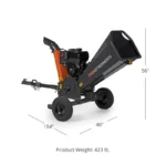 Titan Attachments 420cc 5in Diameter Tow-Behind Wood Chipper Shredder, 15HP Engine, Electric Start - Image 3