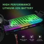 ZonDoo RoadHitter Electric Scooter Adults with Seat,Up to 68mph 75 Miles Long Range, 72V 8000W Dual Motor - Image 2