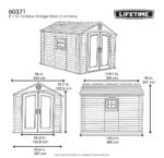 Lifetime 8 ft. W x 10 ft. D Resin Outdoor Storage Shed 71.7 sq. ft. - Image 6